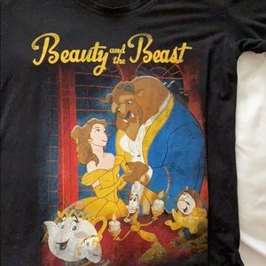 Black Disney Beauty and the Beast tee size Small